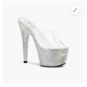 Pleasure rhinestone, stripper heels